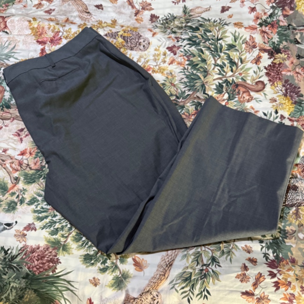 NWT 24W Talbot's Woman Wool Curvy Slate Gray 31" Inseam Pants